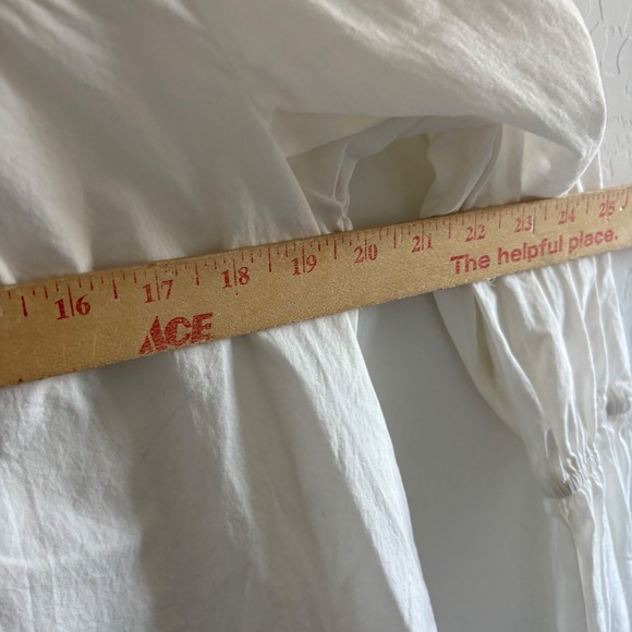 Free People Another Eternity Blouse White Cotton Eyelet Lace Bell Sleeve Large - Picture 8 of 8